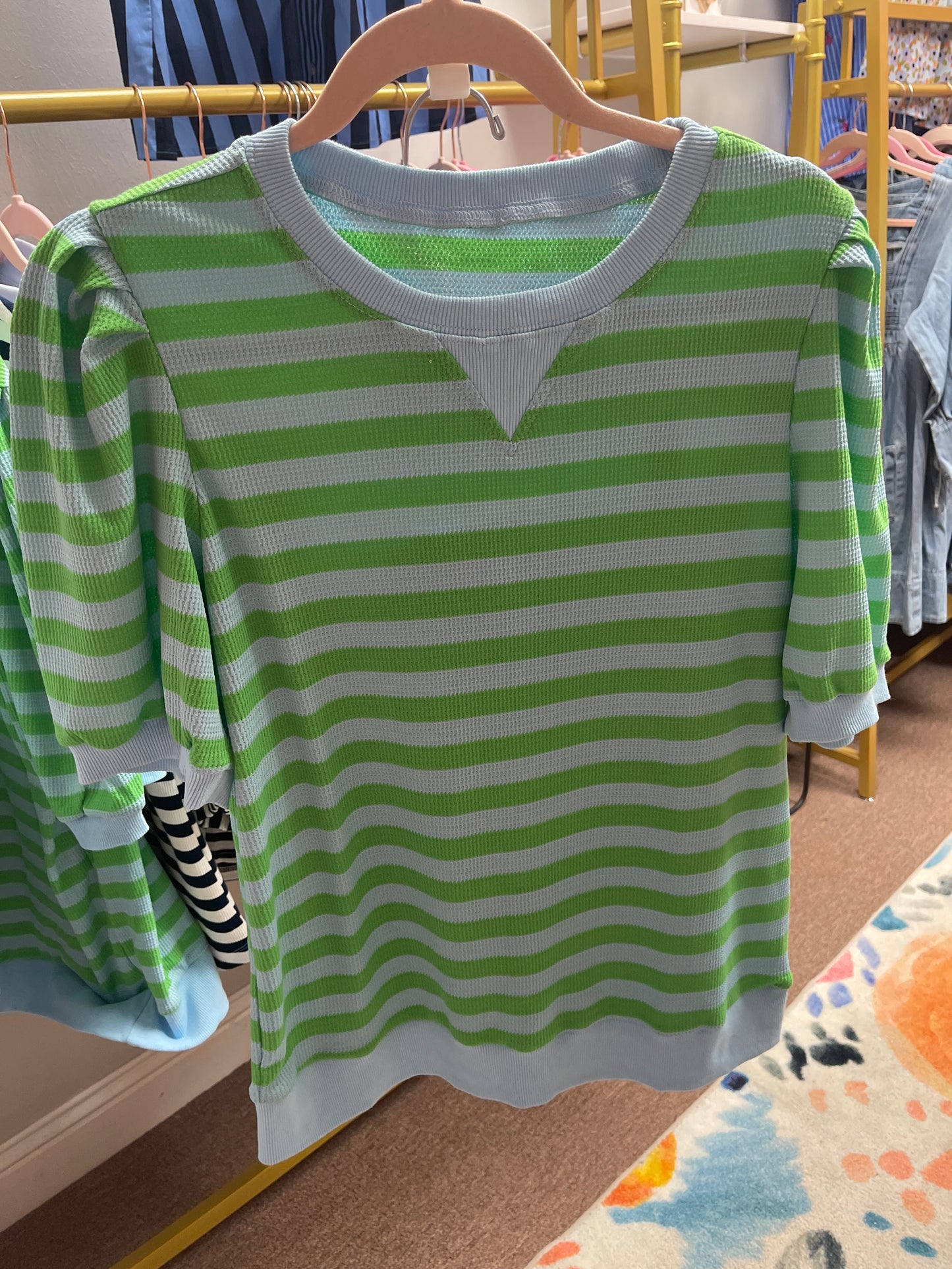 Green Blue Stripe Set