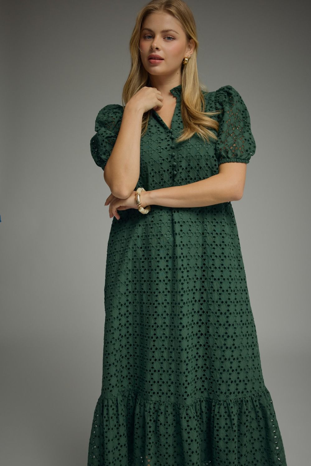 The Magnolia Eyelet Midi Dress