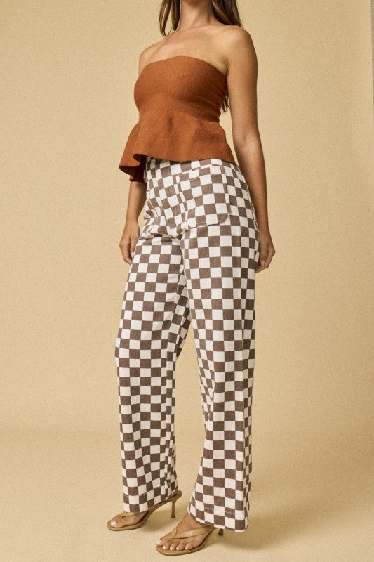 Demi Checkered Bottoms