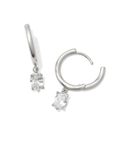 CAILIN SINGLE STONE HUGGIE EARRINGS