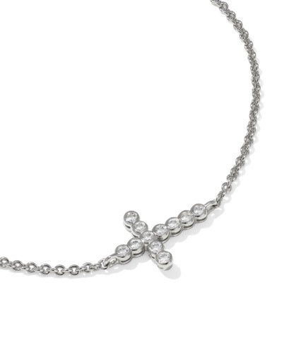 CROSS CRYSTAL DELICATE CHAIN BRACELET