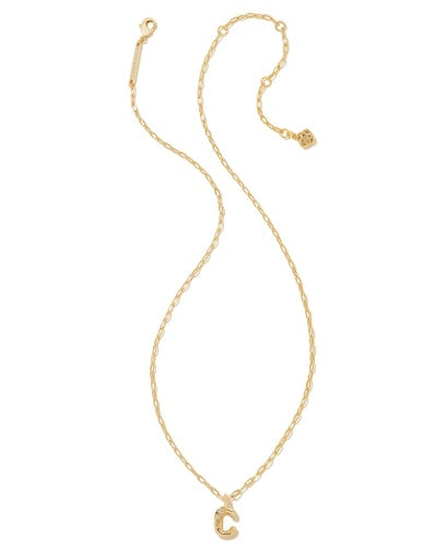 CRYSTAL LETTER C SHORT PENDANT NECKLACE