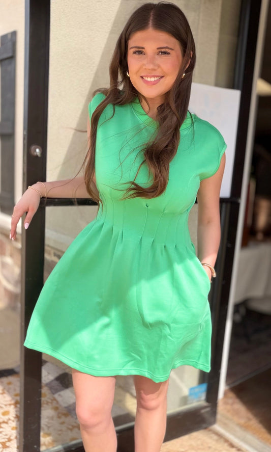 Emerald Green Midi Dress