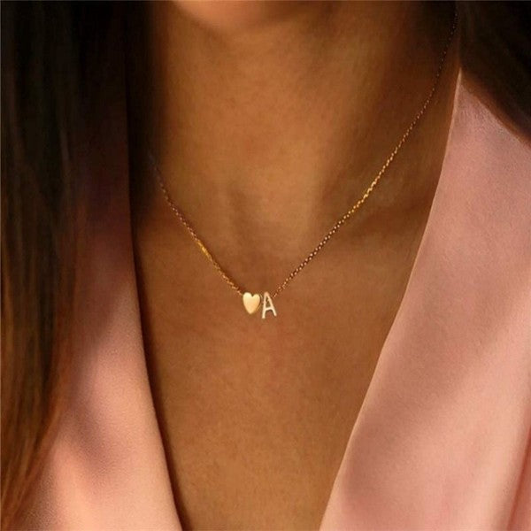 18k Stainless Steel Tarnish Free Initial Necklace