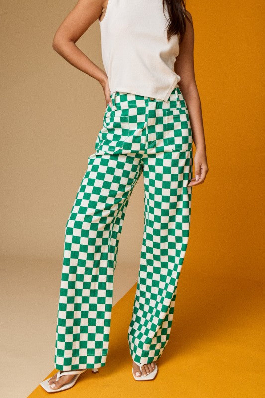 Demi Checkered Bottoms