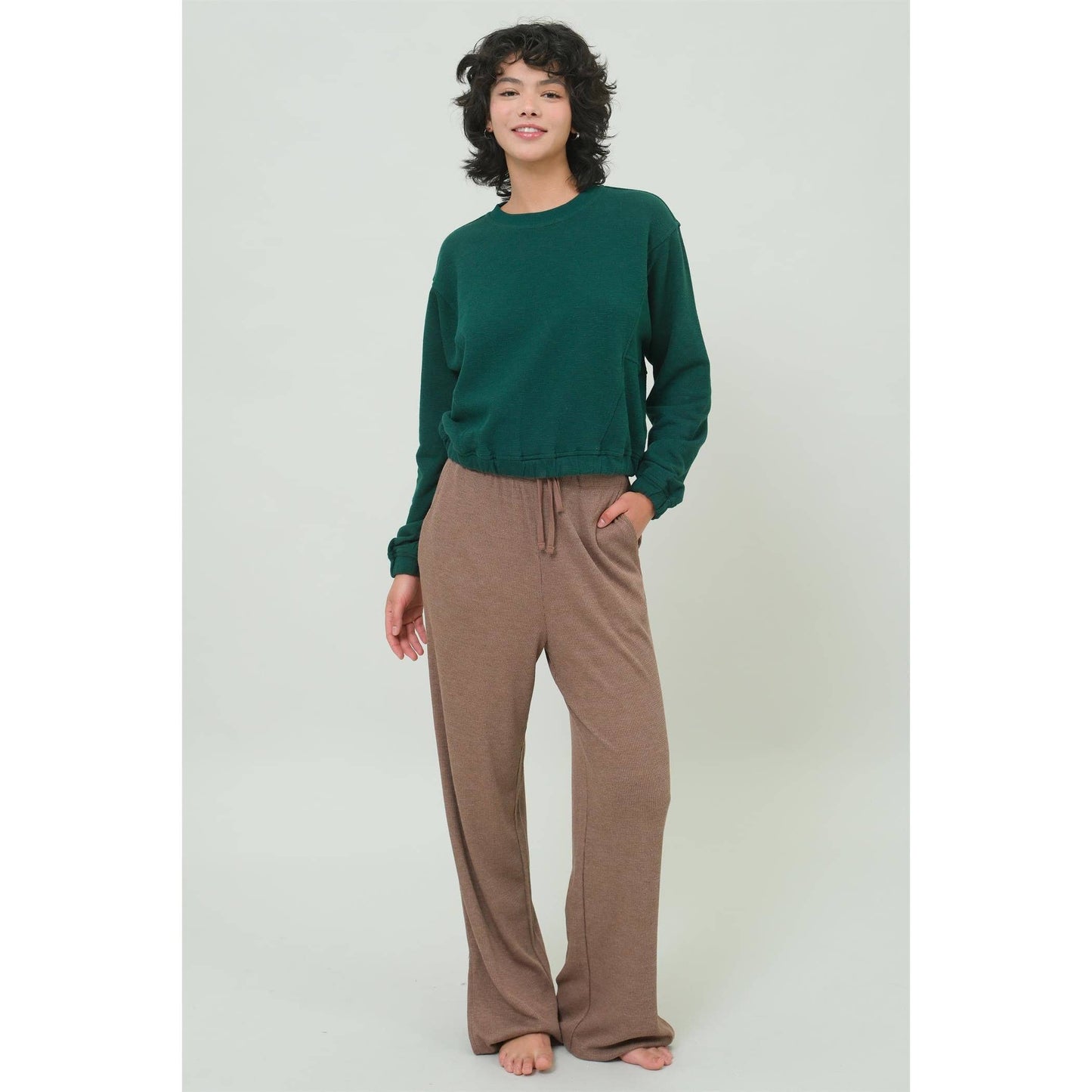 Cropped Pullover Sweatshirt