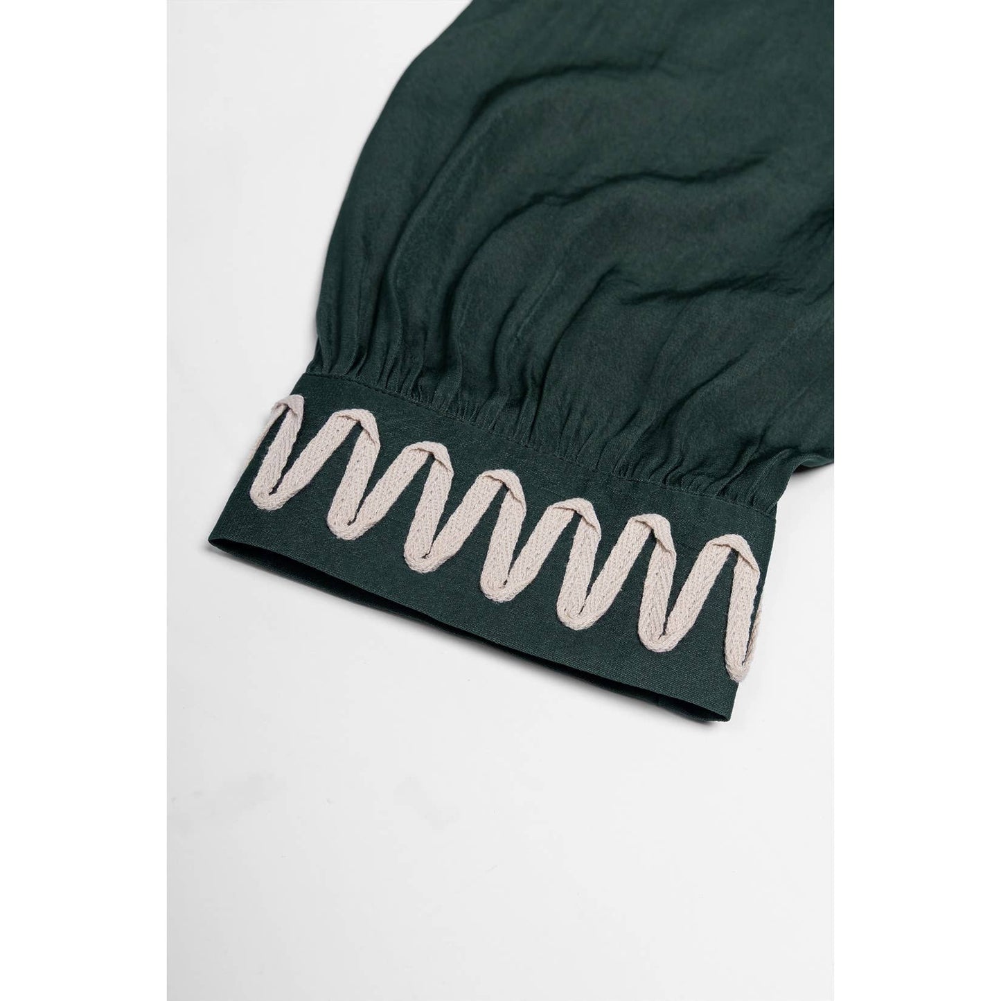 Abstract Applique Popover Blouse