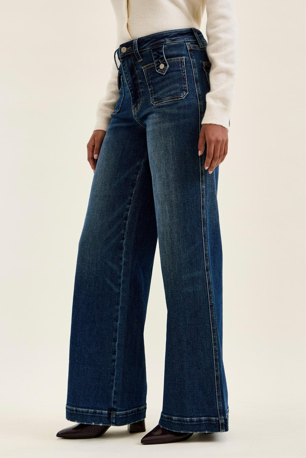 Judy Blue Lux High Waist Retro Wide Leg Jeans