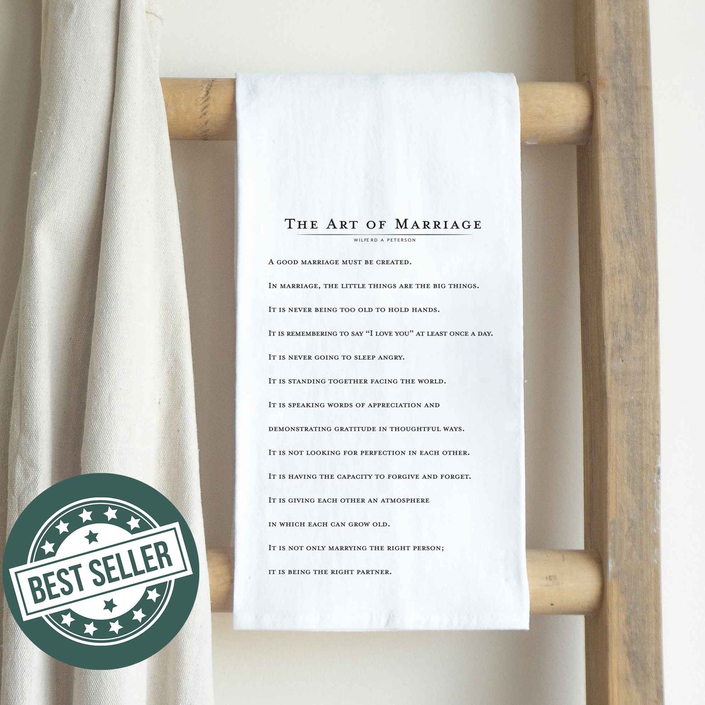 Art of Marriage Cotton Tea Towel
