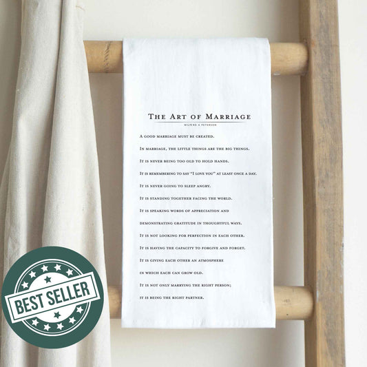 Art of Marriage Cotton Tea Towel