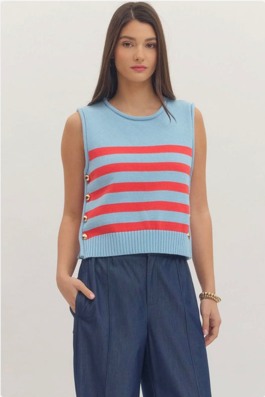 American breeze short sleeve knit top