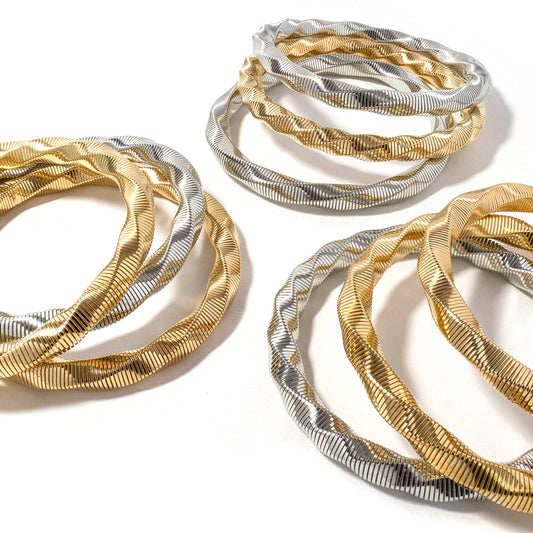 Erimish Leona Mixed Metal Bracelet Set