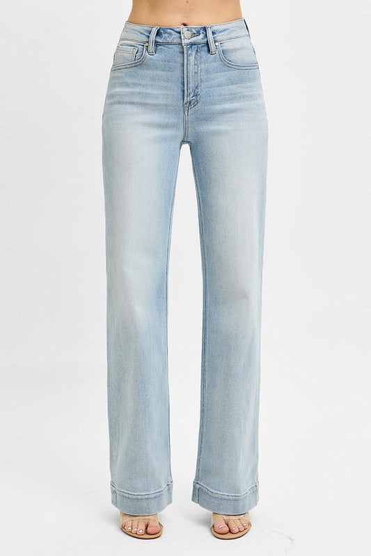 RISEN High Rise Straight Jeans