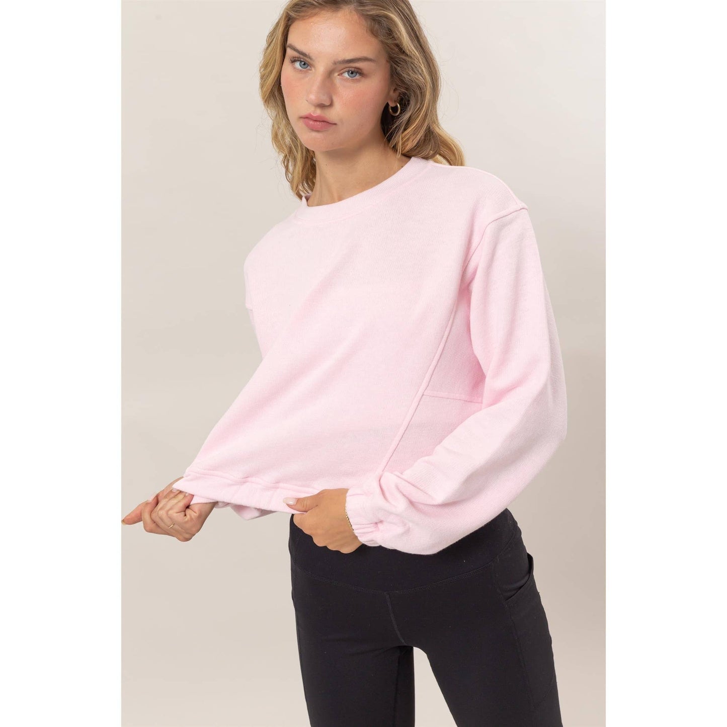 Cropped Pullover Sweatshirt