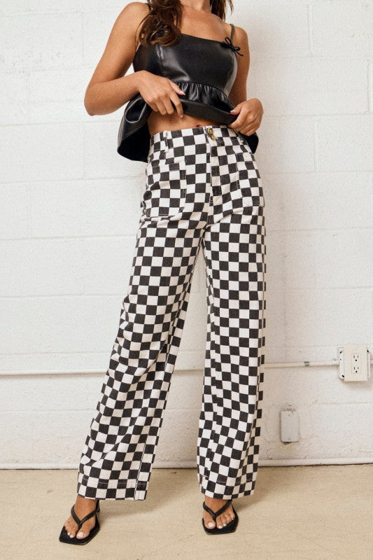 Demi Checkered Bottoms