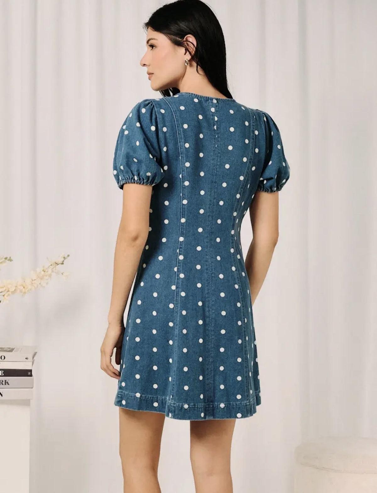 Denim Dot Dress