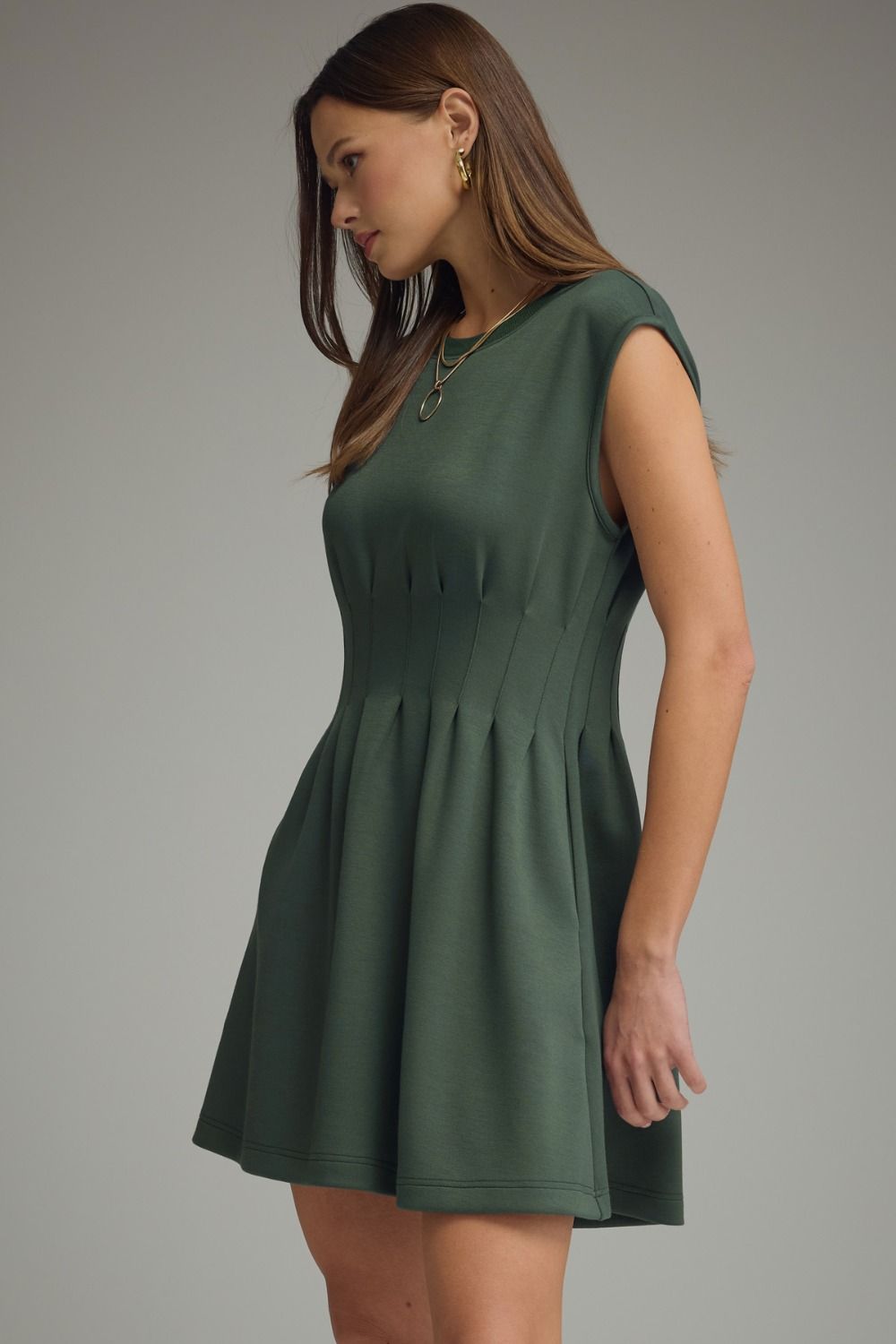 The Laurel Pintuck Mini Dress