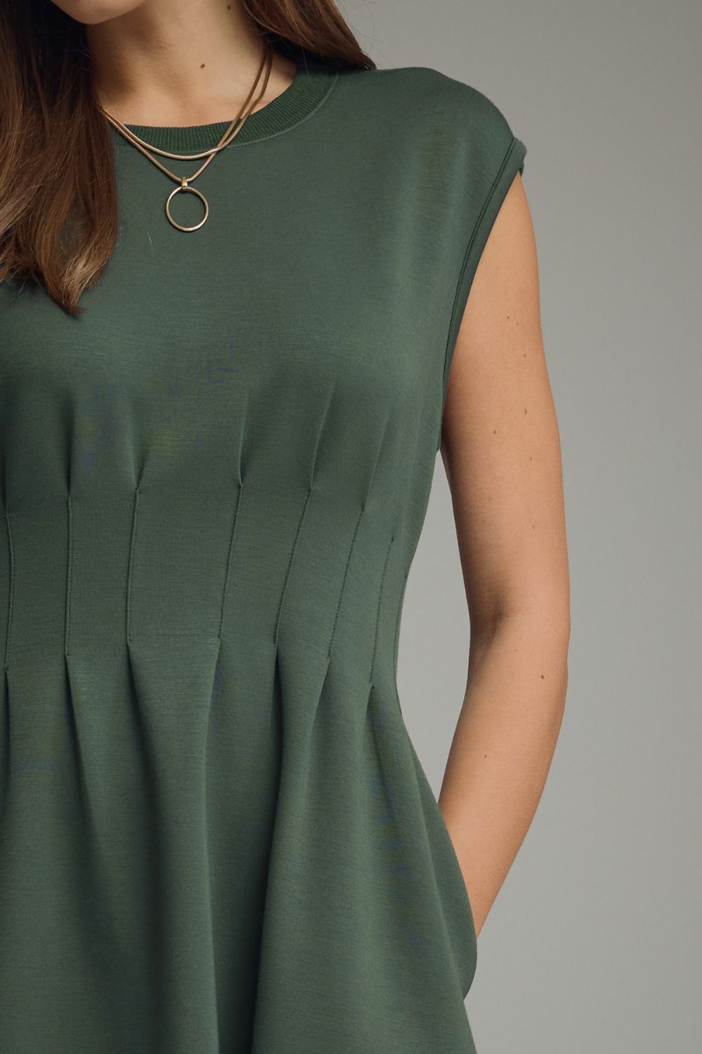 The Laurel Pintuck Mini Dress