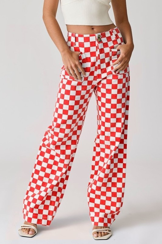 Demi Checkered Bottoms