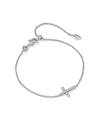 CROSS CRYSTAL DELICATE CHAIN BRACELET