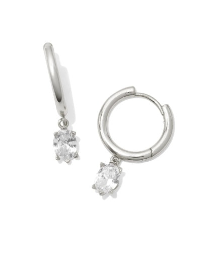 CAILIN SINGLE STONE HUGGIE EARRINGS