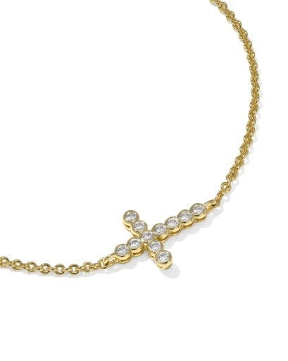 CROSS CRYSTAL DELICATE CHAIN BRACELET