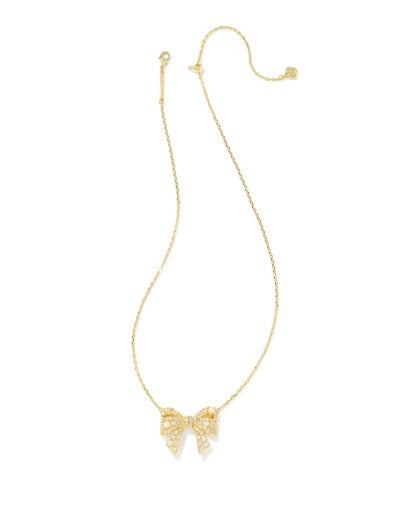 KRISTA BOW SHORT PENDANT NECKLACE