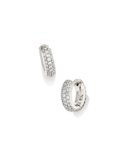 MIKKI PAVE HUGGIE EARRINGS
