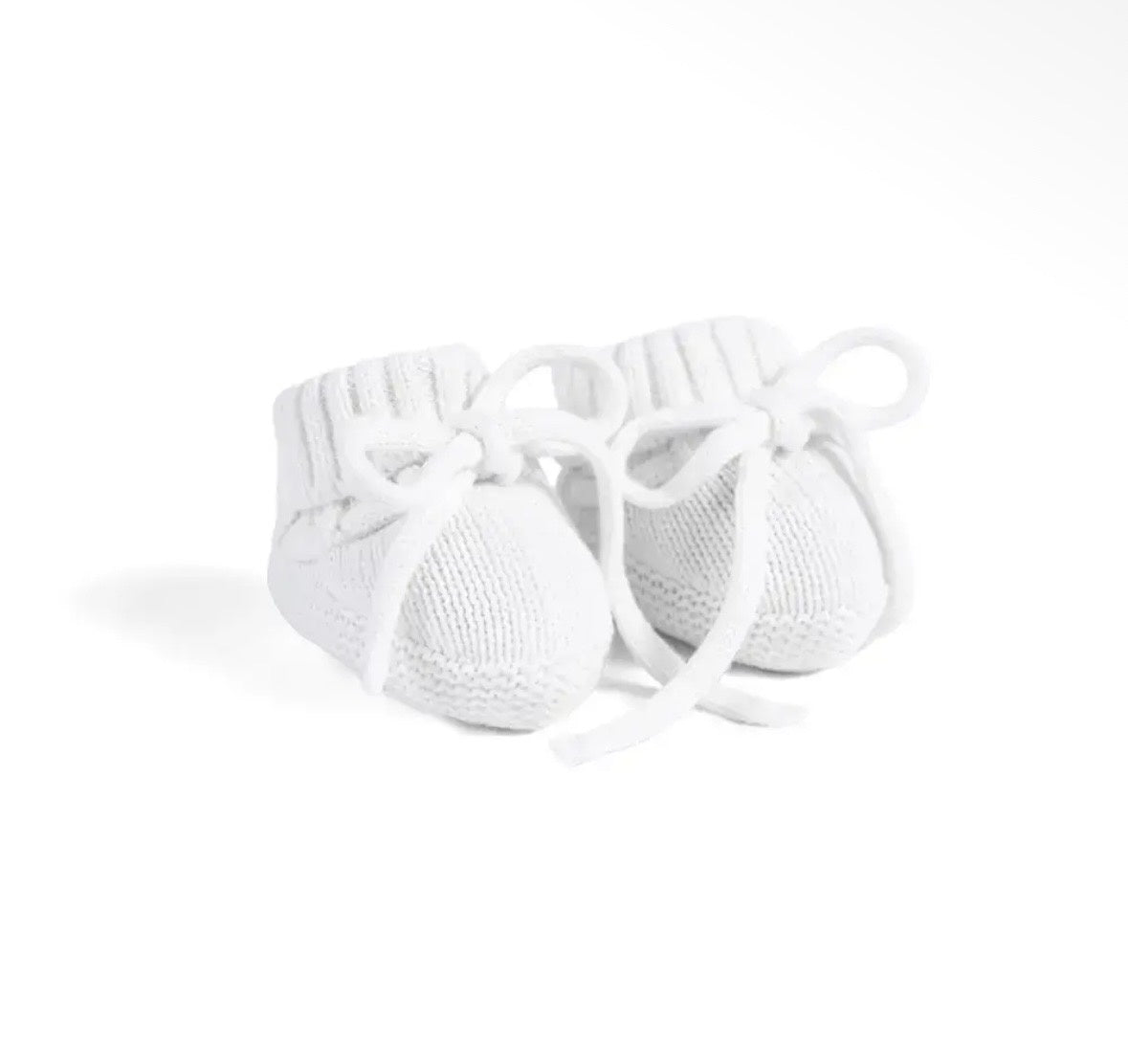 White baby booties
