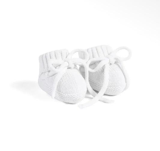 White baby booties